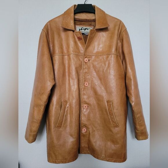 Vintage Men's Leather Coat - Picture 1 of 11